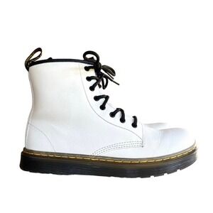 Dr. Martens Zavala Boots Womens Size 5 White‎ Combat Moto Bootie
